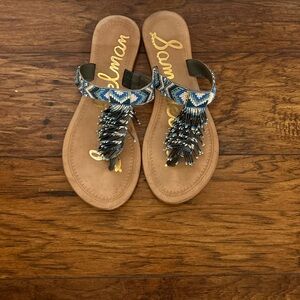 Sam Eldman Beaded Sandals- 6.5
